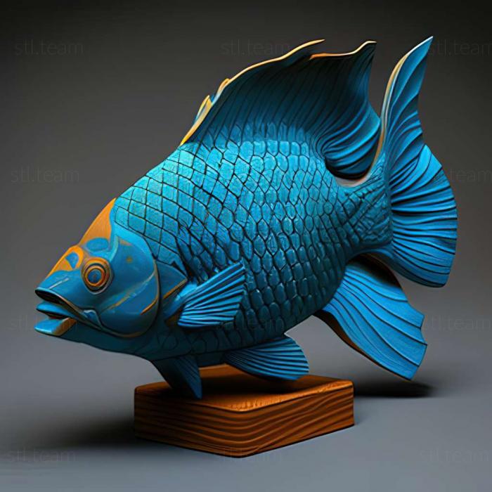 Синя риба Акара